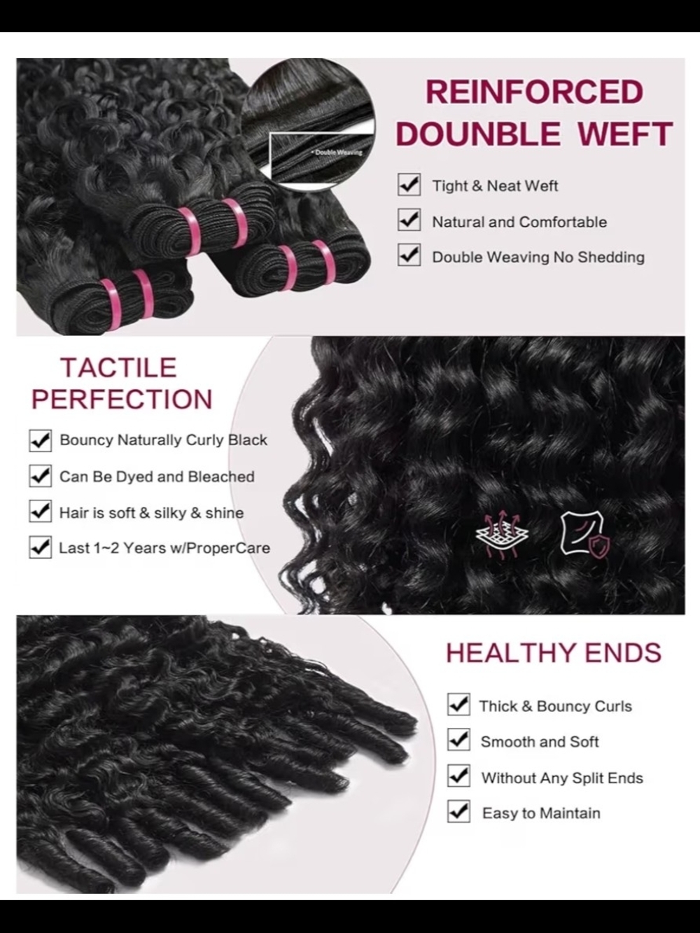 16A Burmese Curly Human Hair Bundles(4) - Picture 4 of 9